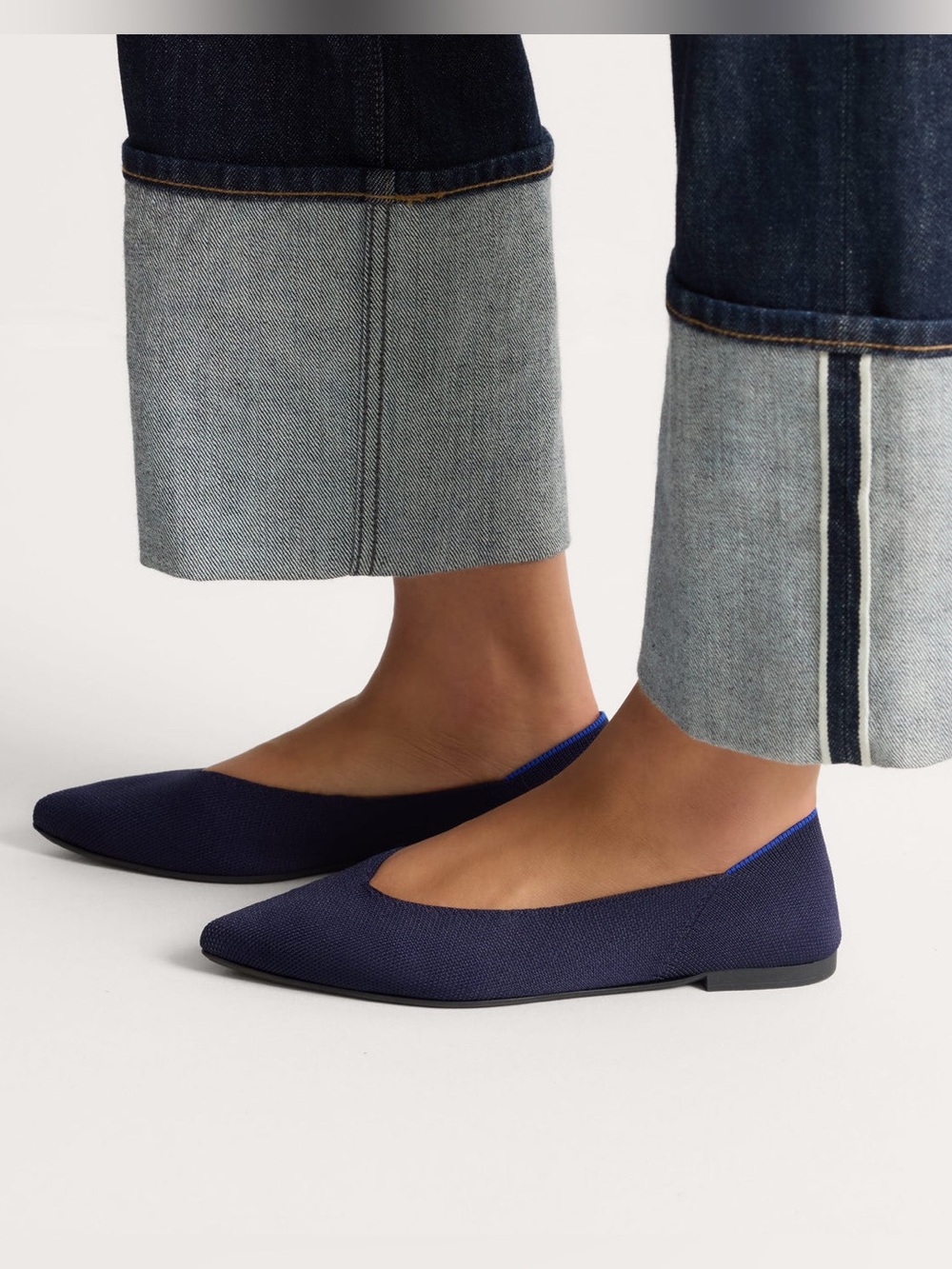 Rothy’s the Point Women’s Flats in Navy - Picture 3 of 12